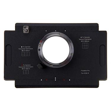 Imagem de Adaptador de montagem de lente Fotodiox Pro compatível com Canon RF Mount Mirrorless Camera Body to Large Format 4x5 View Cameras with Graflok Traar Standard - Shift/Stitch Adapter