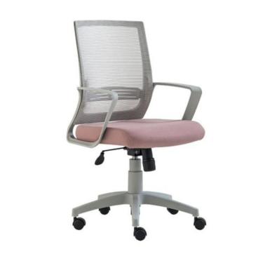 Imagem de Cadeira De Escritório Stay Roal Cinza Assento Rosa