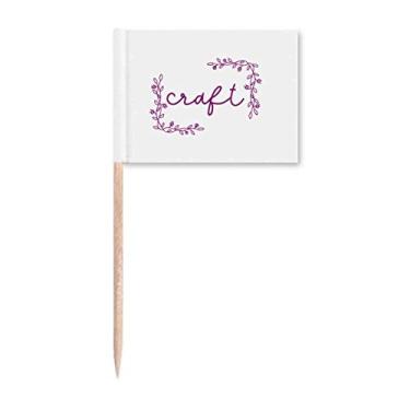 Imagem de Craftsman Craftsman Moldura de anel de palito de dente Bandeiras Marcador Topper Decoração de festa