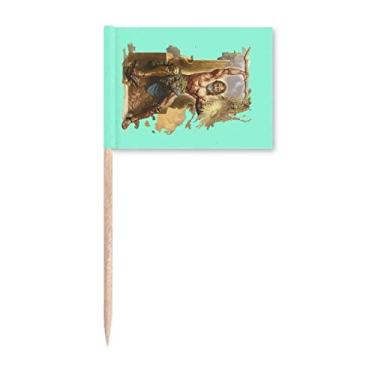 Imagem de Gods Sky Thunder Throne Authority Marcador de palito de dente para decoração de festa