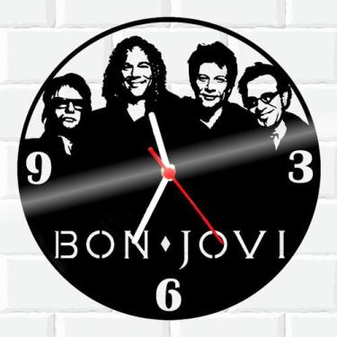 Imagem de Relógio De Madeira Mdf Parede Bon Jovi Rock 3 - 3D Fantasy