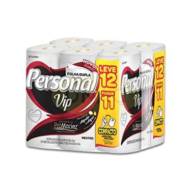 Imagem de Papel Higiênico Folha Dupla, 12 Rolos com 30m, Personal Vip