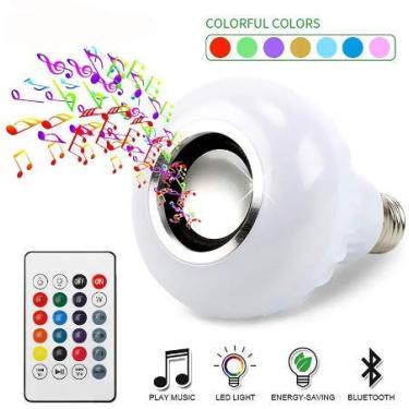 Imagem de Lampada De Led Bluetooth Rgb 16 Cores Music Controle Remoto