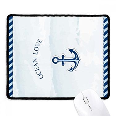 Imagem de Mousepad Anchor Ocean Love Sea Sailing Blue Tapete de borracha para jogos