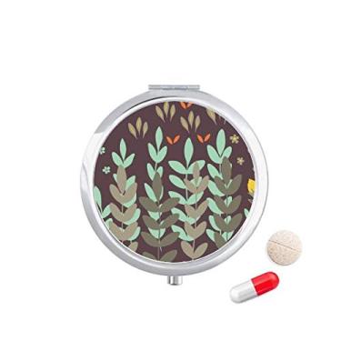 Imagem de Caixa de pílulas de tinta vegetal marrom verde caixa de armazenamento de medicamentos dispensador de recipiente