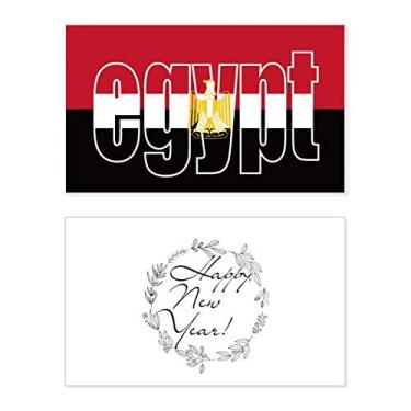 Imagem de Nome da bandeira do país do Egito Ano Novo Festival Cartão de felicitações Mensagem Abençoada Presente