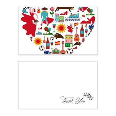 Imagem de Bandeira de flamingo, coração espanhol, coração de touras, cartão de agradecimento, papel de aniversário, agradecimento de casamento
