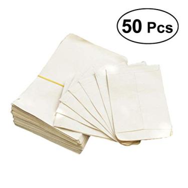 Imagem de Bolsa de papel Kraft Cabilock 50 peças Bolsa adesiva multifuncional à prova d'água para produtos Crop Farm