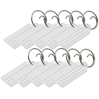 Imagem de Lucky Line Etiqueta de chave com chaveiro Tang Easy, caixa transparente com 100 (1230010)