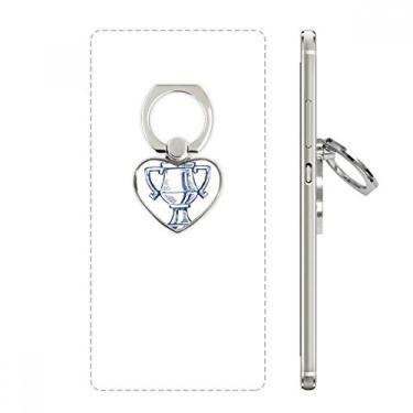 Imagem de Suporte de anel de telefone azul troféu de campeonato de futebol com suporte universal