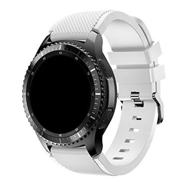 Imagem de Pulseira Silicone 22mm compatível com Galaxy Watch 3 45mm - Galaxy Watch 46mm - Gear S3 Frontier - Amazfit GTR 47mm - Amazfit GTR 2 - Marca LTIMPORTS (Branco)