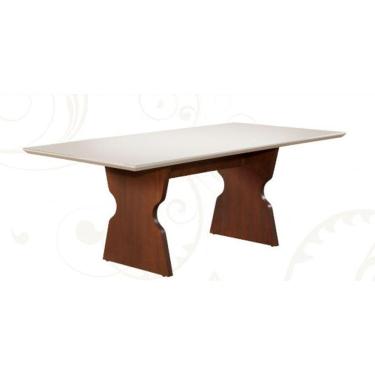 Imagem de Mesa de Jantar Retangular Base Madeira Maciça Laminada - Chitai-1,80x0,90 metros - Art Salas