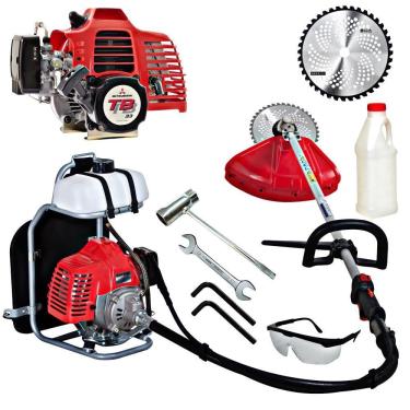 Imagem de Roçadeira Profissional Costal Nakashi C330MBO 33cc 2T á Gasolina Com Motor TB33 e Lâmin...