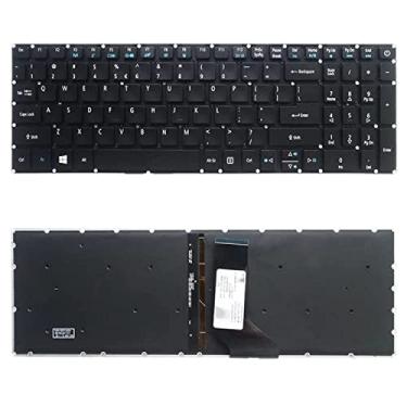 Imagem de Yuchao Teclados de substituição Teclado da versão dos EUA com luz de fundo do teclado para Acer Aspire E5-532 E5-522 E5-573 E5-574 E5-722 E5-752 E5-772 E5-773 E5-575 V5-591G V3-574G F5-573G E15-5-5-
