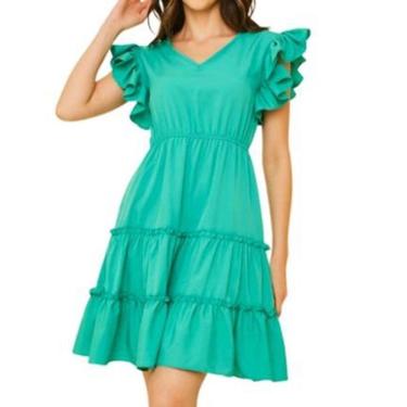 Imagem de Vestido feminino curto modelo 3 Marias cavado babado