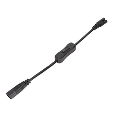 Imagem de Cabo Adaptador de Extensão de Energia IEC 320 C8 a C7 Macho para Fêmea Com Interruptor, 0,98 Pés para Luminária de Mesa, Alto-falantes, Monitores