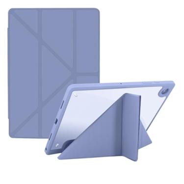 Imagem de Tablet protetor PC Capa Compatível com Samsung Galaxy Tab S7 FE 12,4" 2021 (SM-T730/T736)/S7 Lite Smart Tablet Cover, capa protetora fina, capa de couro TPU com visualização em vários ângulos, suspens
