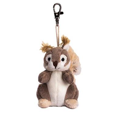 Imagem de Dilly dudu Chaveiro de pelúcia de animal de pelúcia com esquilo de 10 cm