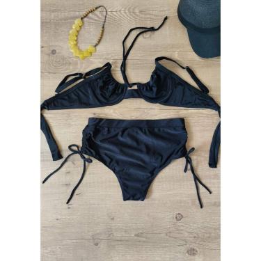 Imagem de Biquíni Feminino Plus Size Aro Sem Bojo Calcinha Cintura Alta