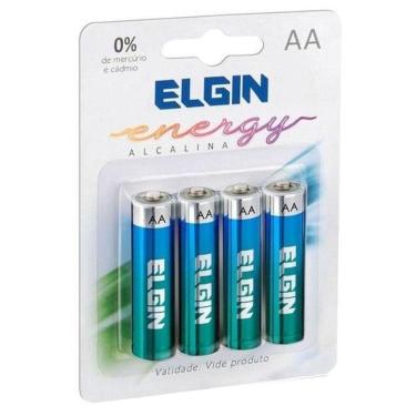 Imagem de Pilha Alcalina AA Elgin LR6 - com 4 unidades - 82153