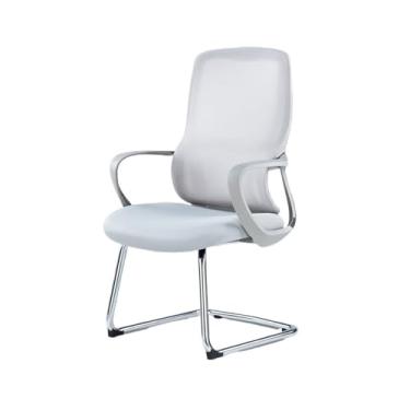 Imagem de WAOCEO Cadeira de escritório cadeira de conferência elegante cadeira de pessoal cadeira de computador moderna simples tipo arco cadeira de escritório protetor de cintura cadeiras de mesa confortáveis (cor: A)