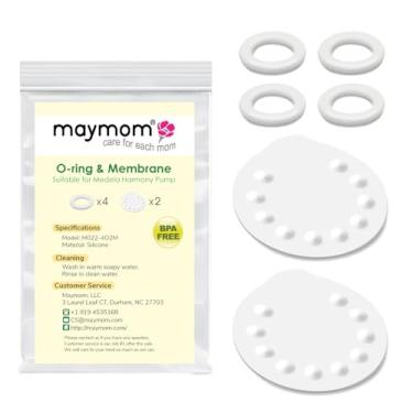 Imagem de Replacement Parts for Medela Harmony Manual Pump; 4 O-Rings, 2 Membranes by Maymom
