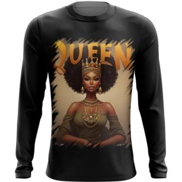 Imagem de Camiseta Manga Longa Rainha Africana Queen Afric 6 - Kasubeck Store