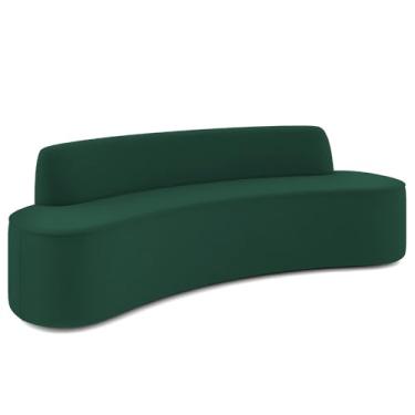 Imagem de Sofá 4 Lugares Sala de Estar Cancún D02 Veludo Verde Musgo 280 cm C-303 - Lyam Decor