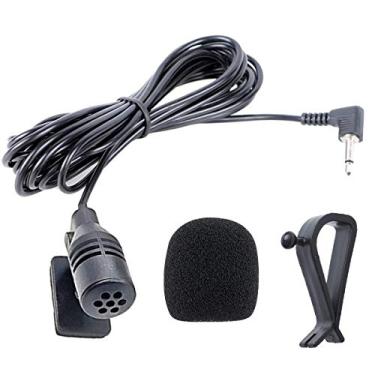 Imagem de NowTH Microfone de 3,5 mm, conjunto de voz HD para unidade de cabeça de veículo de carro, rádio estéreo habilitado para Bluetooth, DVD GPS (cabo de 9,85 pés)