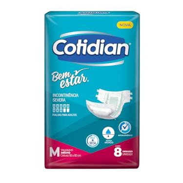Imagem de FRALDA COTIDIAN BEM ESTAR M 8 Unid