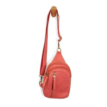 Imagem de Joy Susan Bolsa tiracolo Skyler: couro vegano, fecho de zíper, ferragens banhadas a latão, Coral