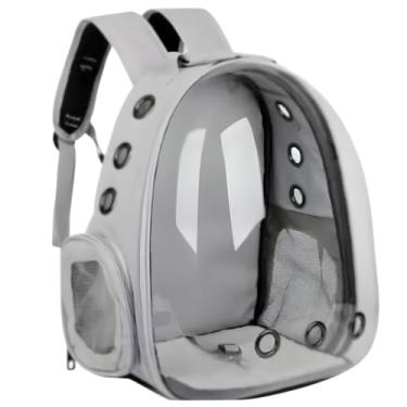 Imagem de Mochila De Transporte Para Pets Cachorros E Gatos Com Ventilação Transparente E Visão Panorâmica Bolsa Astronauta de Passeio - YODHE (Cinza)
