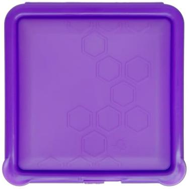 Imagem de Big Bee, Little Bee | SoftShell Reusable Silicone Food Storage Container | Easy to Clean, Lays Flat, Snaps Closed | Microwave, Freezer & Dishwasher Safe | As Seen on Shark Tank | Grape