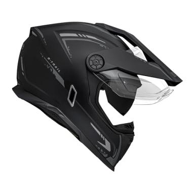 Imagem de Capacete Moto Bieffe B-Trail Authentic Preto Fosco Grafite Com Óculos Interno (62)