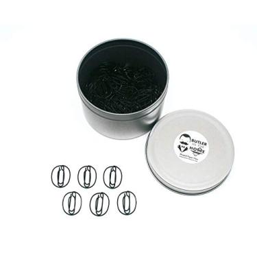 Imagem de Butler in the Home A-Z letra do alfabeto ou número 0-9 - 100 clipes de papel colorido preto para iniciais ou data de nascimento, Preto, Number 0