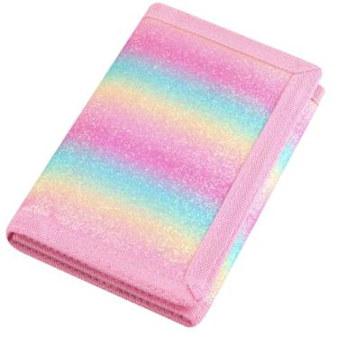 Imagem de Carteira masculina de lona com três dobras RFID, linda bolsa de moedas com zíper e bolso frontal para crianças, cor camuflada, Bling02, Small, Casual