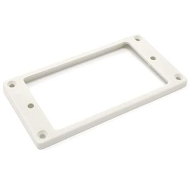Imagem de Vintage Forge Anel de montagem de captador Humbucker de fundo plano branco inclinado (5 mm-7 mm) compatível com guitarras Epiphone HR120F-WHT