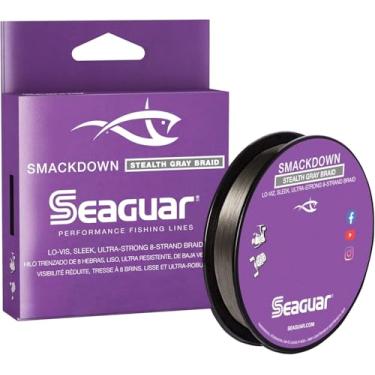Imagem de Seaguar Linha de pesca Smackdown 100% fluorocarbono - Trança cinza discreta, força de quebra de 29,5 kg, 270 m - 65SDSG300