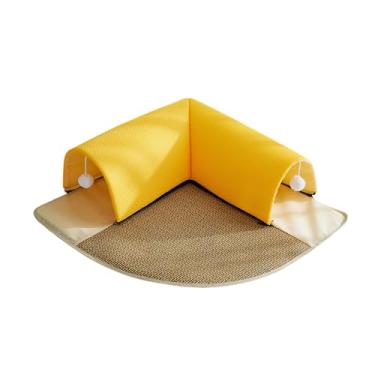 Imagem de WeiLaiKeQi Conjunto de Playground para Gatos, Túnel e Cama Divertidos, amarelo 50cm