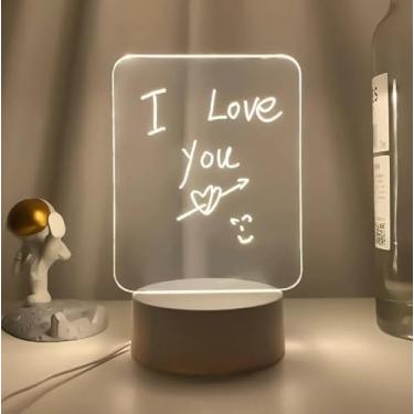 Imagem de Luminária 3D de Escrever tipo Lousa, Acrílico + Caneta Linha Premium M5 Armarinhos