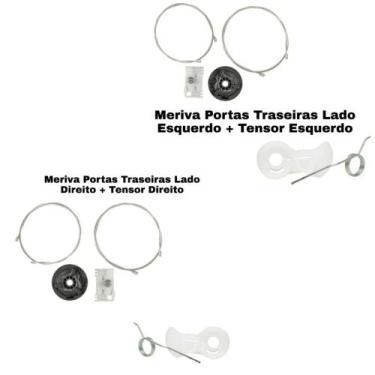 Imagem de 2 Reparo Máquina V Elétrico Traseiro 1esq 1dir Meriva 2 Tensor. 087/08