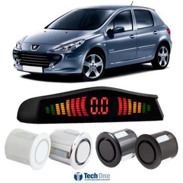 Imagem de Sensor De Estacionamento Ré Display Led Peugeot 307 - Tech One, Branco