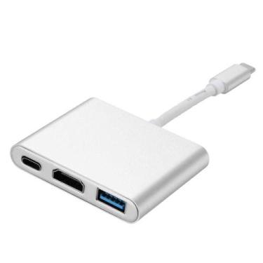 Imagem de Adaptador Conversor Type-C 3.1 Para Usb 3.1 Usb 3.0 e Hdmi 4K (3x1) - 