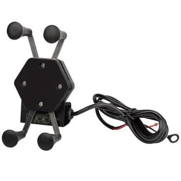 Imagem de Suporte Carregador USB Para Celular Gps Moto Universal - CIRILO CABOS