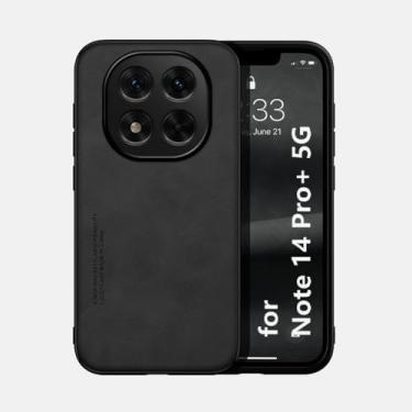 Imagem de Kepuch Silklike Capa para Redmi Note 14 Pro+ 5G - Case Placa de Metal Embutida - Preto