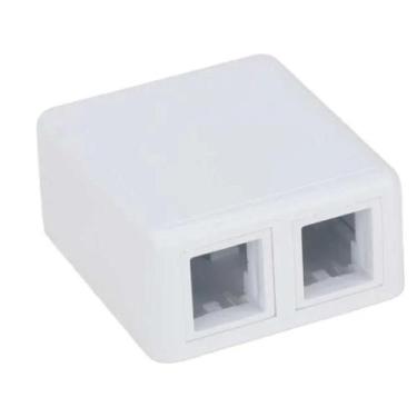 Imagem de Caixa De Sobrepor Para Rj45, C/2 Saidas, Janela - Dts Suprimentos
