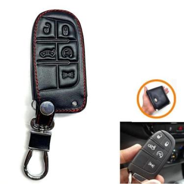 Imagem de Capa Couro Chaveiro Chave Presencial 2 3 4 e 5 Botoes Fiat Toro Ranch 