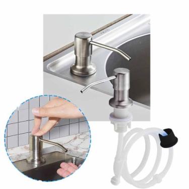 Imagem de Dispenser Dosador Mangueira Embutir Suporte Pia Cozinha Banheiro Tanqu