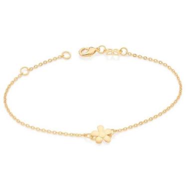 Imagem de Pulseira banhado ouro 3x 24k 18k e 22k feminina elo cadeado com pingen