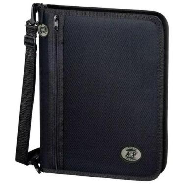 Imagem de Fichário Teen Preto Universitário Alça Caderno Argolado Organizador de